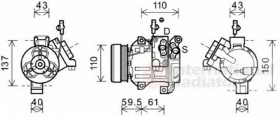 VAN WEZEL 5200k129 -  Компрессор, кондиционер